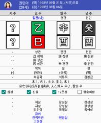 AOA 권민아(을사일주) 사주명식